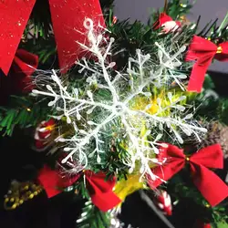 30 шт. 11 см белый пластик искусственная снежинка зима Navidad дерево украшения Рождественские украшения для дома замороженные запасы