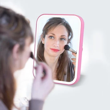 

LED Makeup Mirror Illuminated Cosmetic Table Mirror With Light for Make Up Adjustable Light Touch Screen Dimmer 24 Lamp Beads