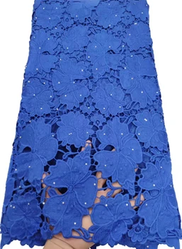 

2019 Best Selling milk silk laces African Fabric Nigerian French Fabric HTB64. High Quality Nigeria Tulle cord Lace Fabric