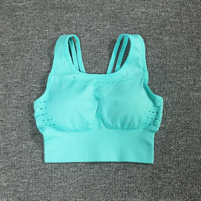 Green bra Женский бесшовный комплект из 2 предметов для йоги, с высокой талией, для спортзала, сетчатые леггинсы, бюстгальтер, топы, костюм, фитнес, тренировки, Спорт, бег, спортивная одежда, спортивный костюм - Цвет: Green bra
