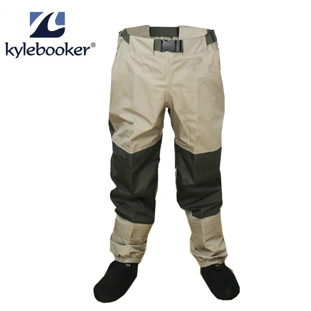 Pesca com Mosca Respirável Cintura Waders Stockingfoot Alta Calça Wader Pato Caça Wading Calças