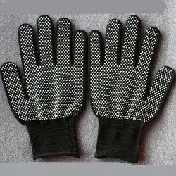 Нейлоновые пластиковые защитные перчатки для защиты труда, Нескользящие рабочие защитные перчатки с бисером