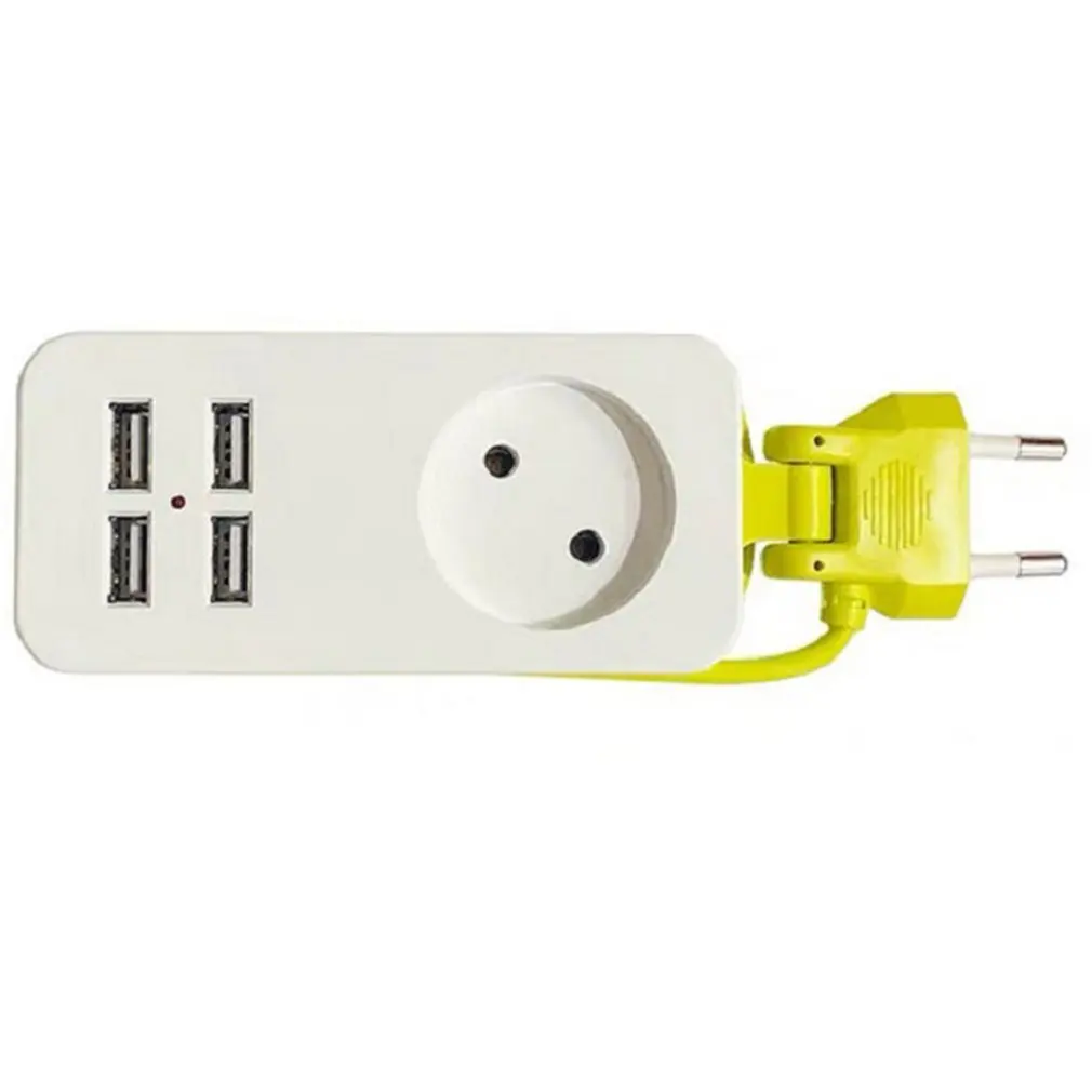 

Round Plug With 4Usb Mobile Phone Charger European Standard Plug 2Ac Port Plug Round AC 11V-220V 50-60Hz Plug Socket