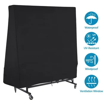 

300D Heavy Duty Waterproof UV Resistant PingPong Table Storage Cover Tennis PingPong Outdoor Table Dust Covers Protector