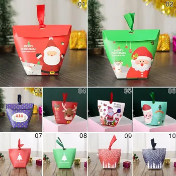 

10pcs Christmas Gift Box Old Tree Biscuit Box Candy Box Christmas Gift Box Packaging Box Candy, Biscuit, Gift Box