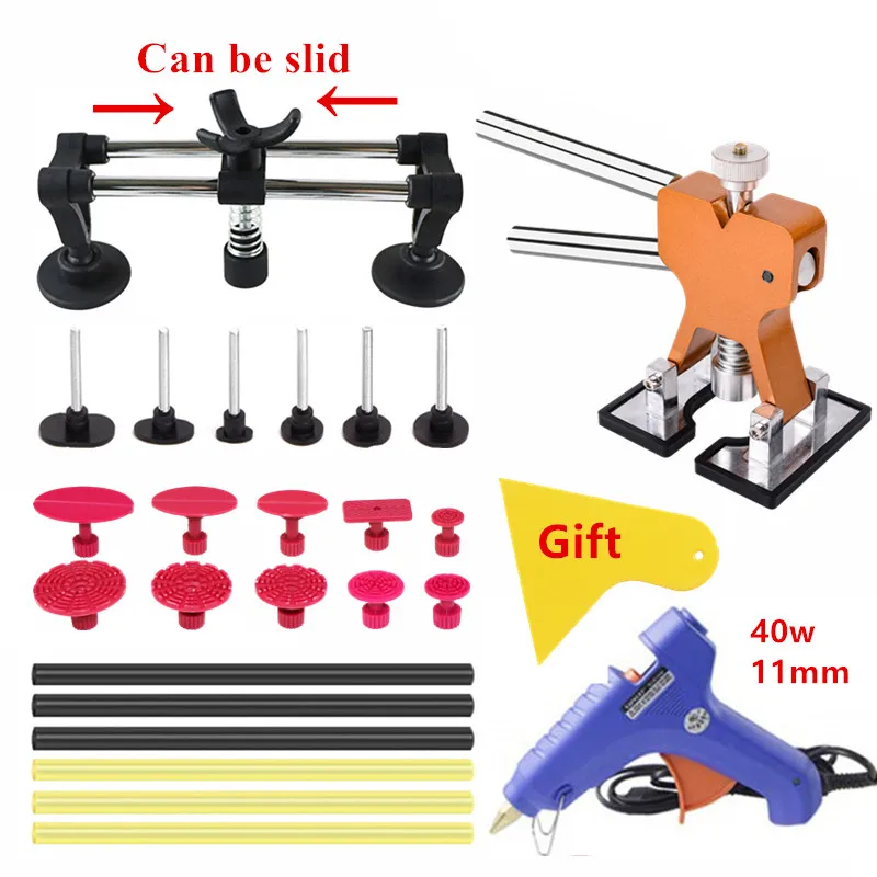 

PDR Tools KitsCar Dent Removal Kit Car Dent Remover Tools with 40W Glue Gun for Ding Dent Damage tools with Double Pole Bridge
