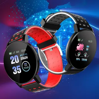 

119Plus Smart Watch Heart Rate Blood Pressure Wristband Bluetooth Fitness Tracker Pedometer