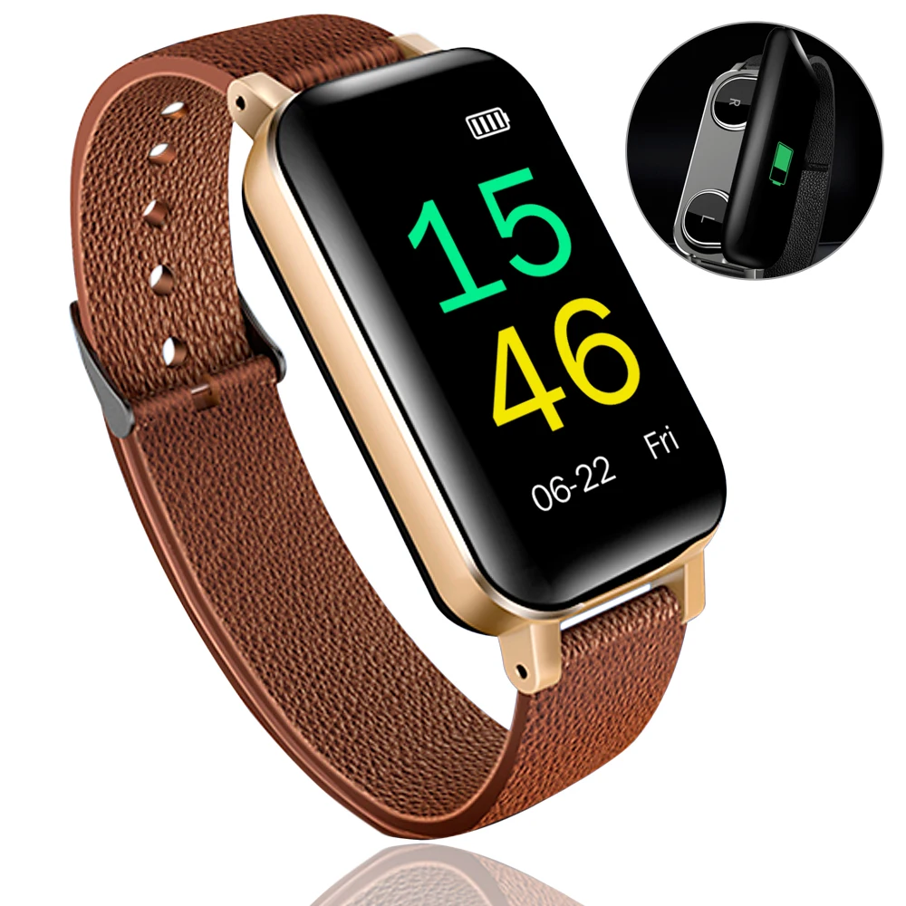 

Smart Watch Fitness Tracker Watch IP67 Smart Band Heart Rate Sleep Snap Monitor Smart Watch with Earphones