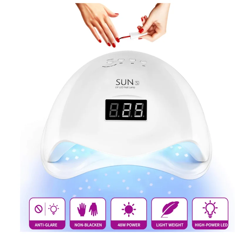 Машинка для стрижки 48 Вт Nail Art светильник терапии солнца не вызывает болезненных