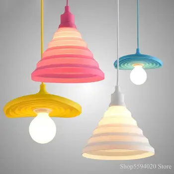

Pendant Lights Pendant Lamp E27 Decor Home Lighting for Living Room Bedroom Hanging Lamp Hanglamp Creative Colorful Silicone AC
