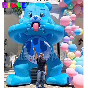 

Newly giant blue inflatable bear for advertising birthday party cartoon mascots decoration