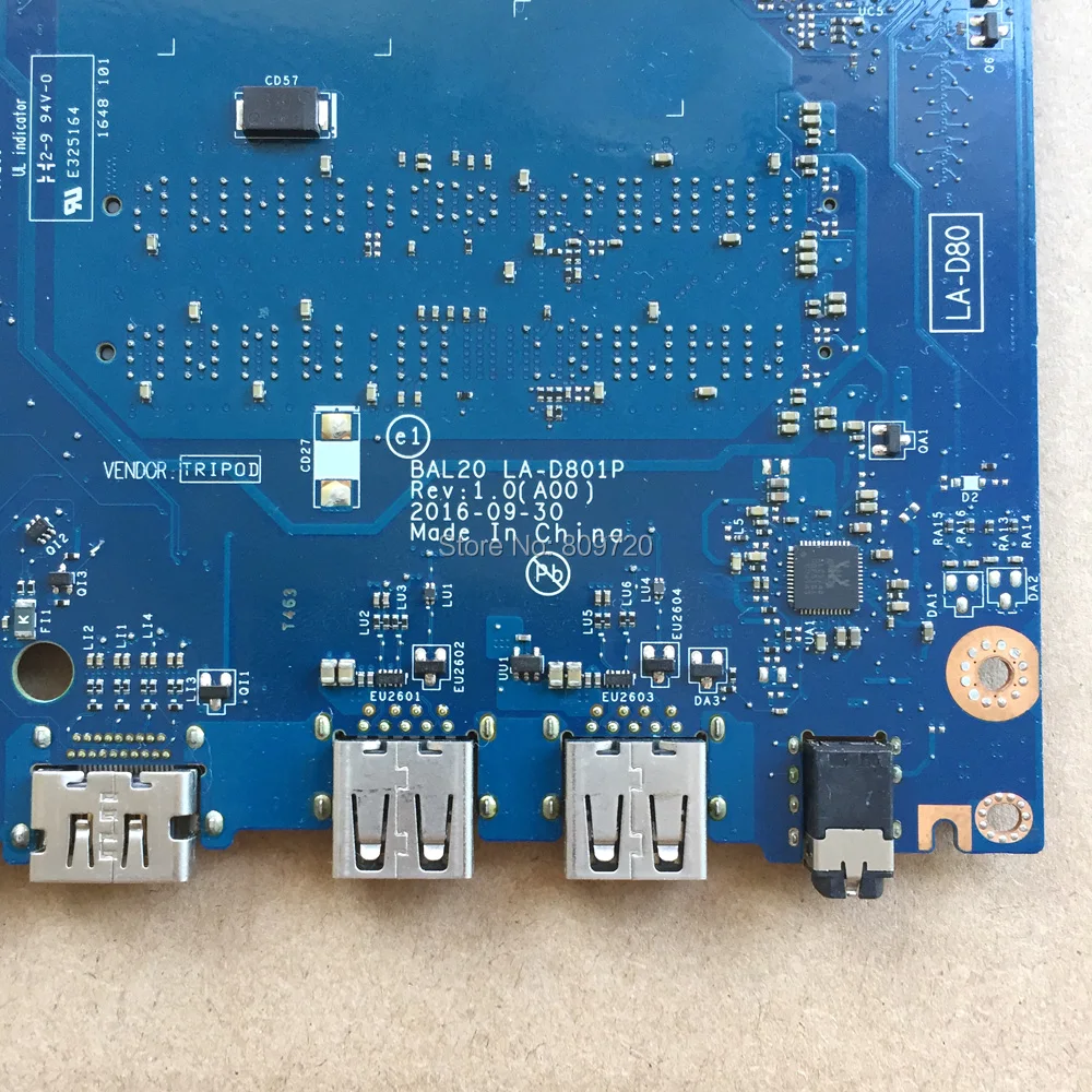 astounding  Laptop Motherboard BAL20 LA-D801P CN-0Y8N7H/02PVGT Y8N7H DDR4 with SR2ZU i5-7200U 2.5GHz For Dell I