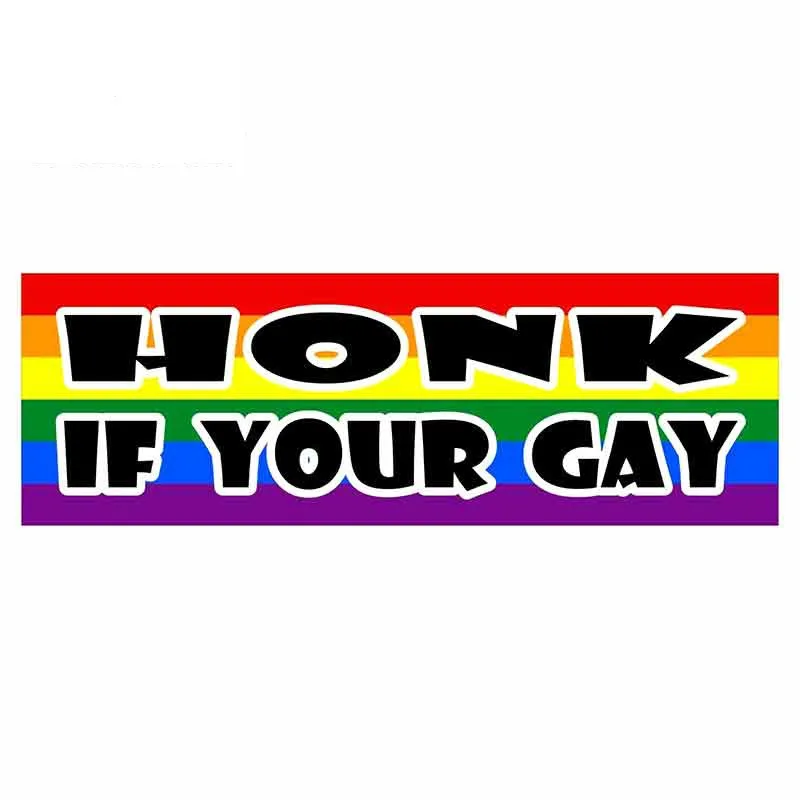 Creative Honk If Your Gay LGBT Lesbian Diversity Sign Car Stickers Motorcycle Decals Cover Scratches Waterproof PVC 13cm X 5cm | Автомобили