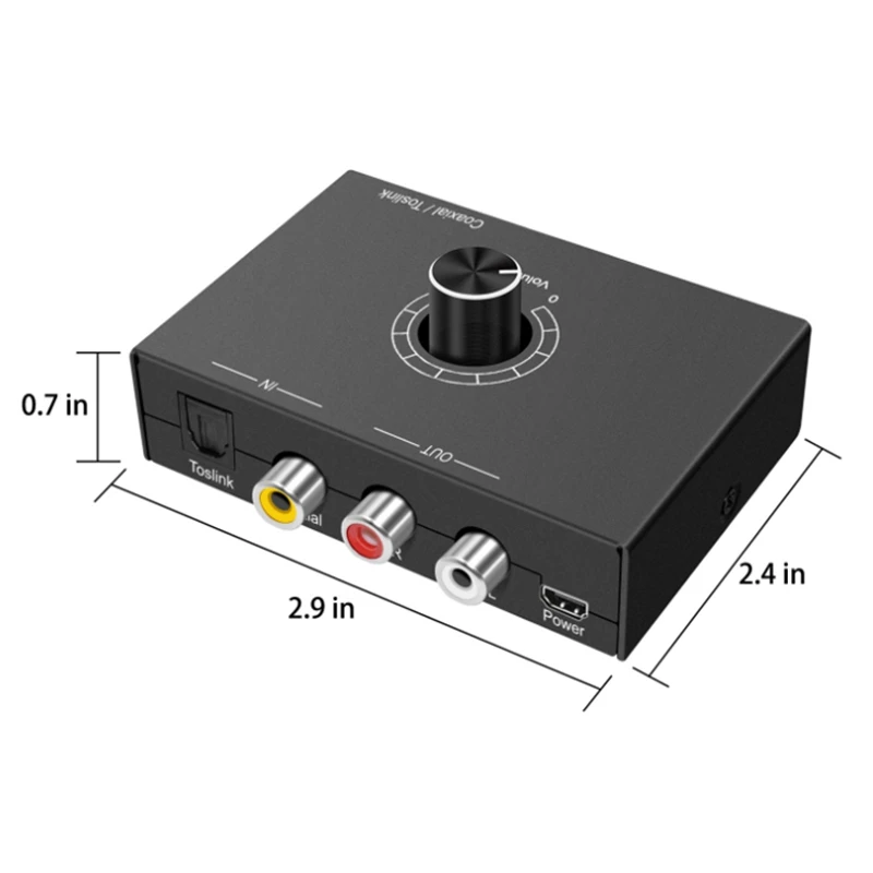 o Amplifier Digital to Analog Optical and Coaxial RCA 3 5mm Headphone Amplifier