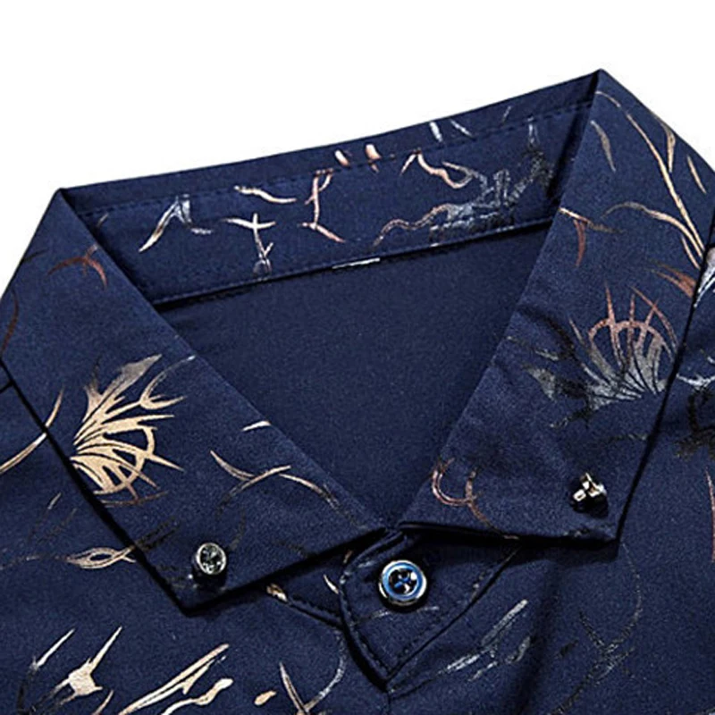 2020 Мужская модная брендовая Повседневная Деловая приталенная рубашка Camisa с