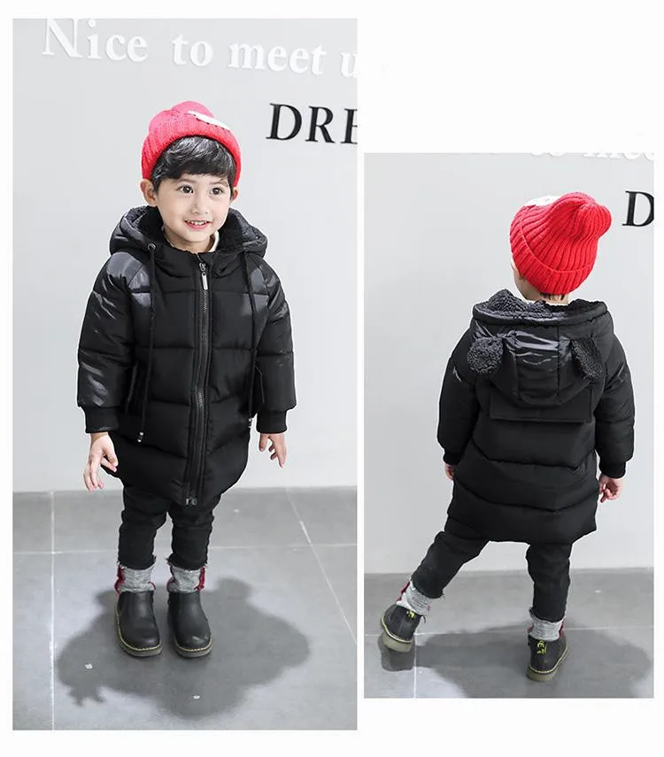 Scsech/куртка для маленьких девочек осенне-зимняя куртка для мальчиков, пальто детская теплая верхняя одежда, пальто для мальчиков, одежда для детей WJ10
