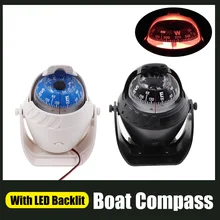 Brújula impermeable multifuncional, soporte de navegación marina, LED, apto para coche, barco, vehículo, caravana y camión