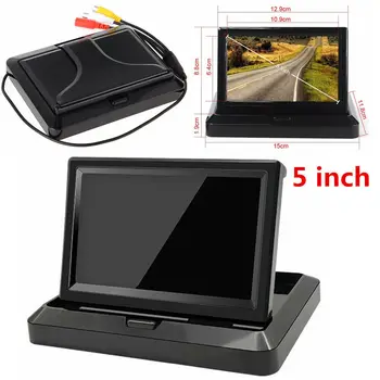 

5" Car LCD Dash Monitor Rear View Backup Display For Parking Camera Universal Car Monitor With Rearview Camera