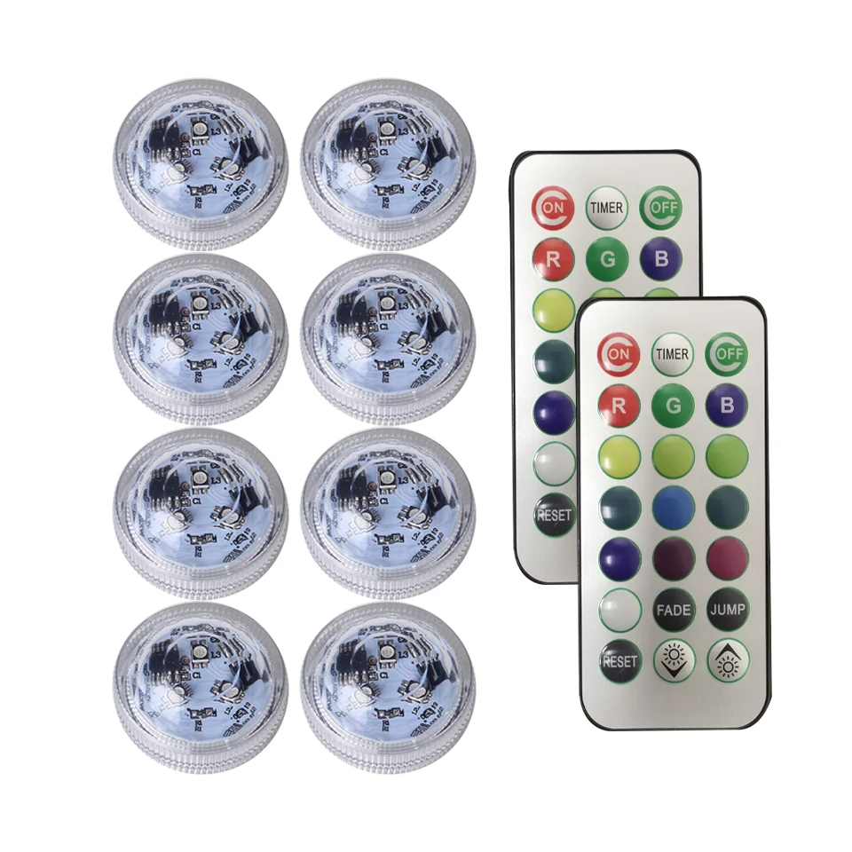 Sbmersible Led Lights Waterproof Battery Operated 13Color Underwater