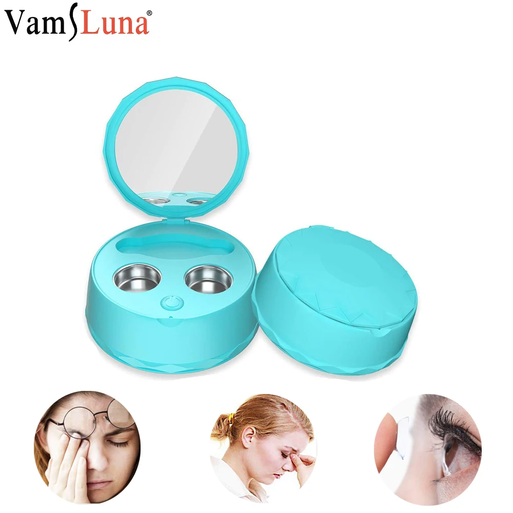 Najtaniej Przenośny ultradźwiękowy kontakt środek do czyszczenia obiektywów akumulatorowe soczewki do automatycznej sterylizacji soczewki kontaktowe do czyszczenia soczewek Outdoor Travel