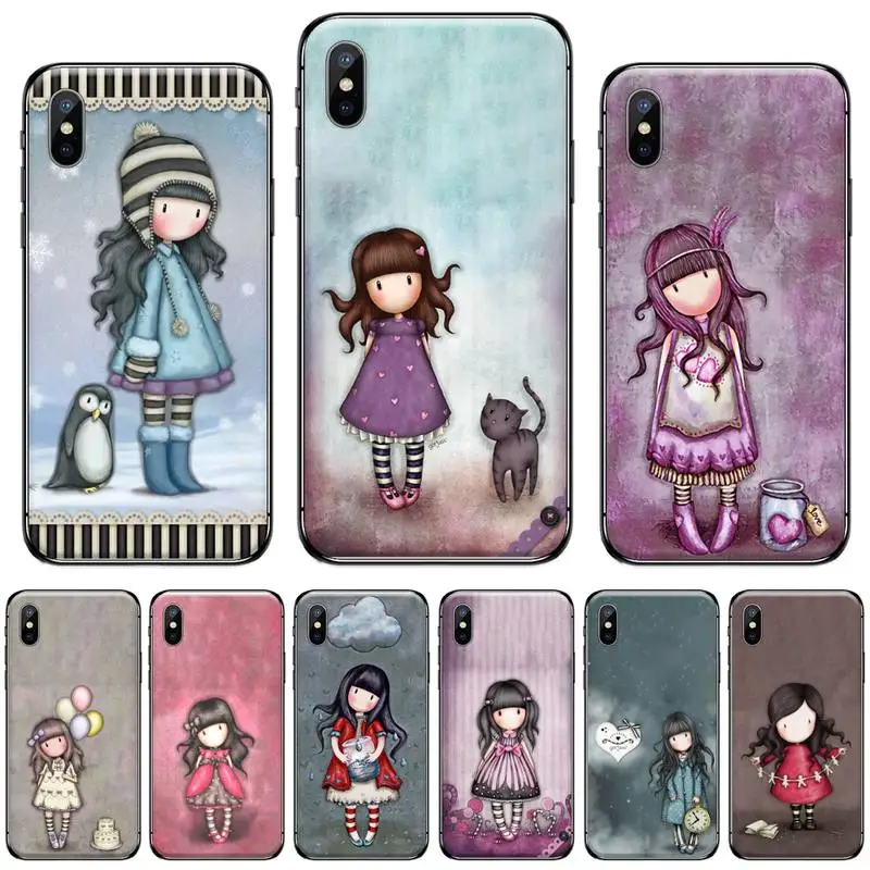 Розовый Santoro Gorjuss Мягкий силиконовый чехол для телефона из ТПУ iphone 5 5s 5c se 6 6s 7 8 plus x