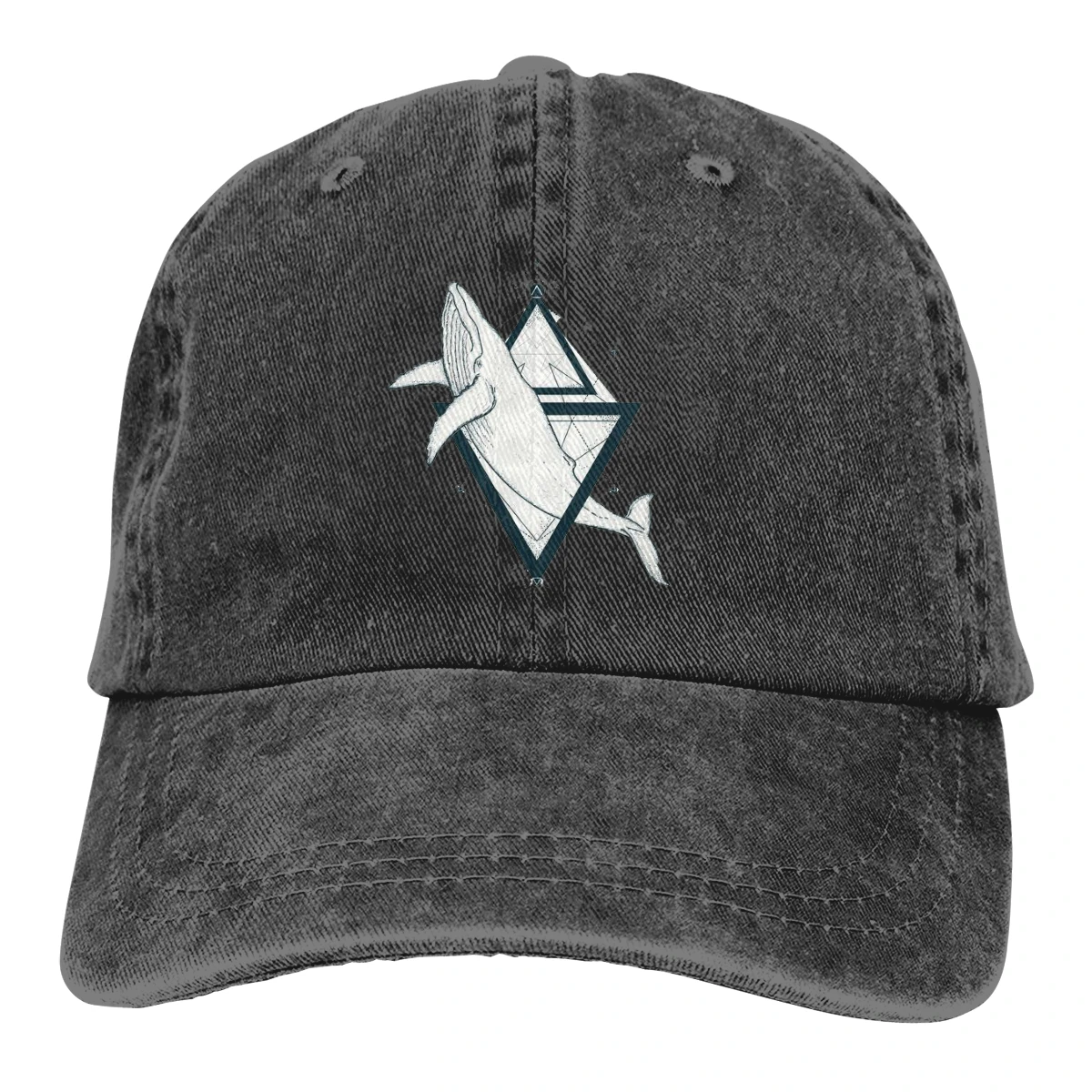 Whale Tattoo Geometric Dreams Vintage Unisex Adjustable Trucker Cap for Adult | Аксессуары для одежды