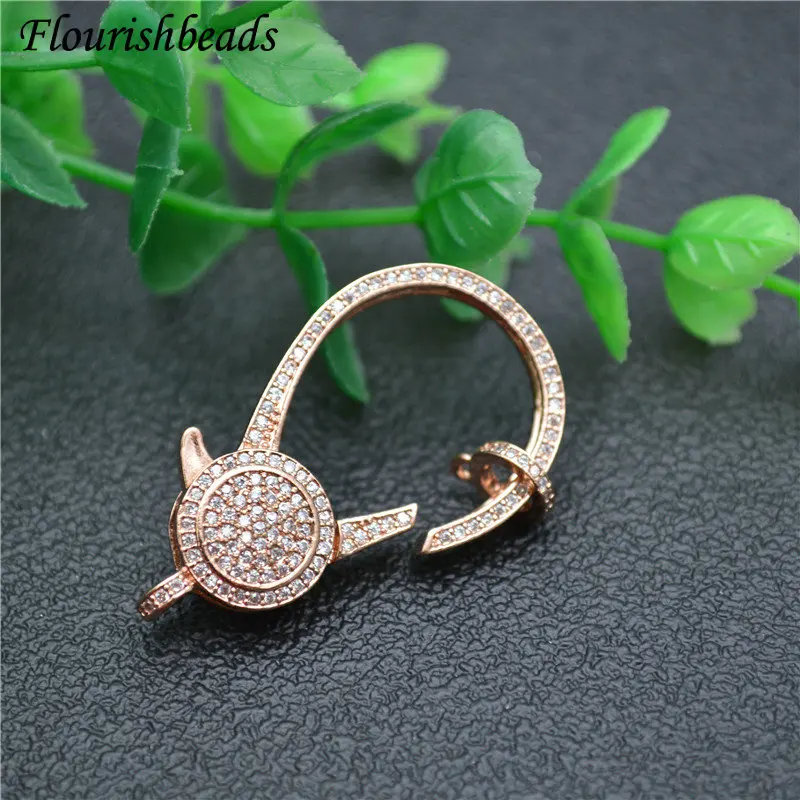 

Pave CZ Zircon Beads Big Size Lobster Clasp Fasteners DIY Jewelry Makings Necklace Bracelet Chain Accessory Supplies 10pcs