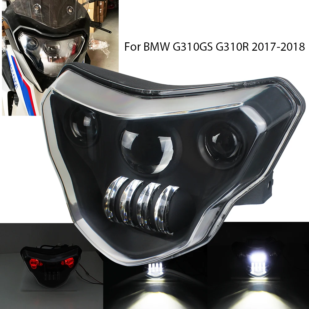 Светодиодная фара для BMW G310GS G310R мотоцикла с дальним и ближним светом ДХО красные