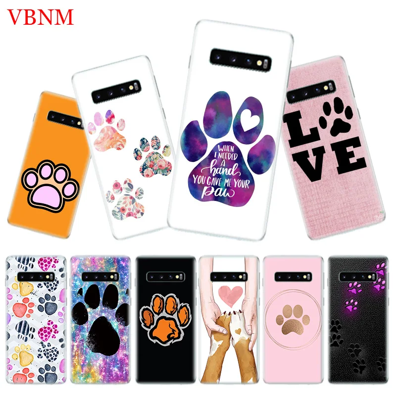 

dog footprint Paw Cover Phone Case For Samsung Galaxy S9 S8 A6 A8 A7 A9 J4 J6 Plus + J5 J8 2018 Note 9 8 S7 S6 Edge Coque