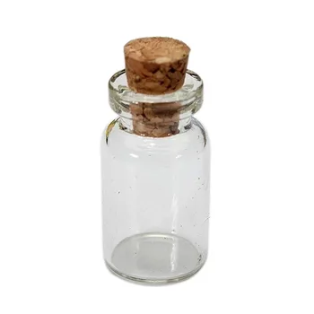 

10Pcs 1ML Creative Clear Cork Glass Bottles Crystal Vials Wedding Holiday Decoration Romantic Christmas Gifts Decor Supplies