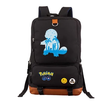 

Hot anime Pocket Monsters Pikachu Backpack Cosplay Pokemon Go Gengar Canvas Bag student book Schoolbag Travel Bags