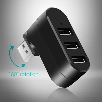 

Mini USB HUB 3 Port USB 2.0 Splitter Straight Insertion Rotate Portable Slim HUB for iMac Desktop Laptop Accessories OTG Adapter