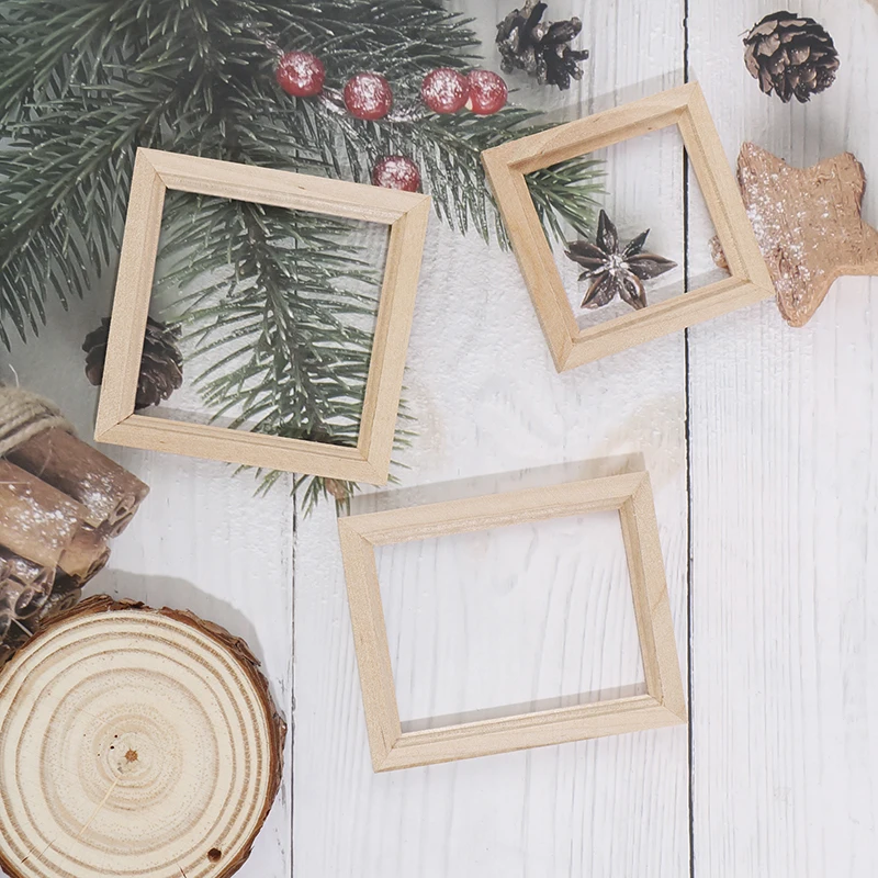 

1/12 Dollhouse Miniature Wood Photo Frame Simulation Furniture Model Accessories Doll House Decoration