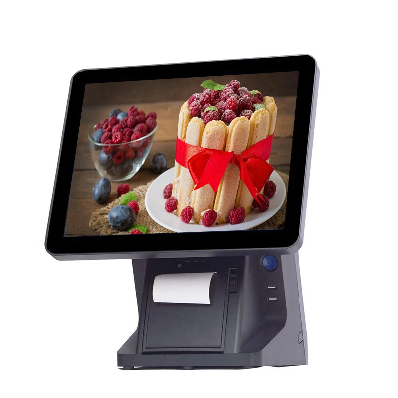 Android pos терминал 15 дюймов сенсорный экран все в одном система кассовая машина с 58
