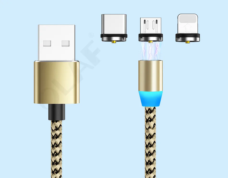 Магнитный кабель Олаф 1 м 2 м Micro usb type-C кабель для iPhone 11 Pro Max XS samsung S8 S9 Быстрая зарядка магнитное зарядное устройство USB кабель