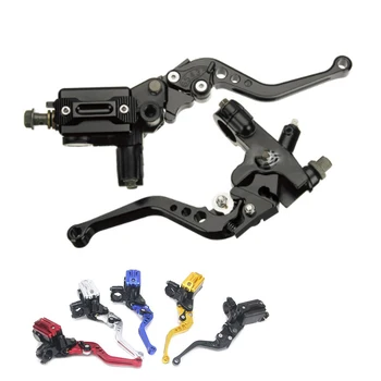 

Motorcycle Handlebar Lever Master Cylinder Levers Hydraulic Brake Pump Clutch Reservoir set FOR Honda crf 230 yamaha aerox buell