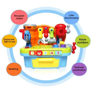 

Multi-Tool Table Small Engineer Tool Workbench Education Shape Sorter Nut Combin 090B