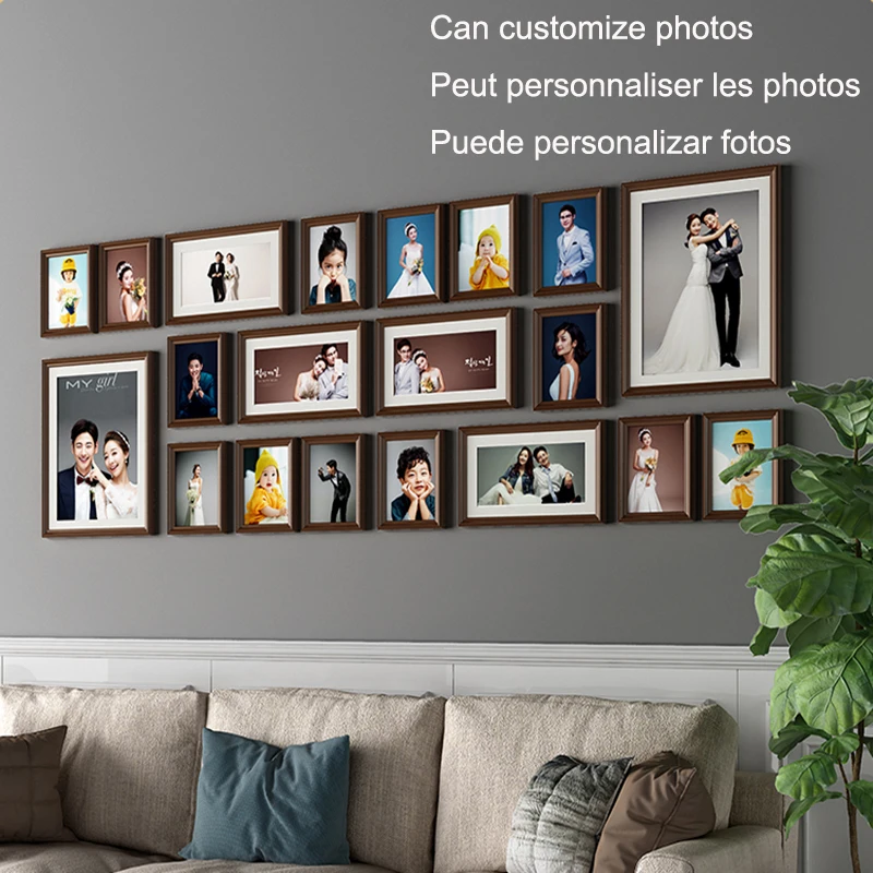 14 pz/set cornici classiche in legno per immagini da appendere a parete  cornice per foto da parete con cornice in legno per la decorazione  domestica - AliExpress