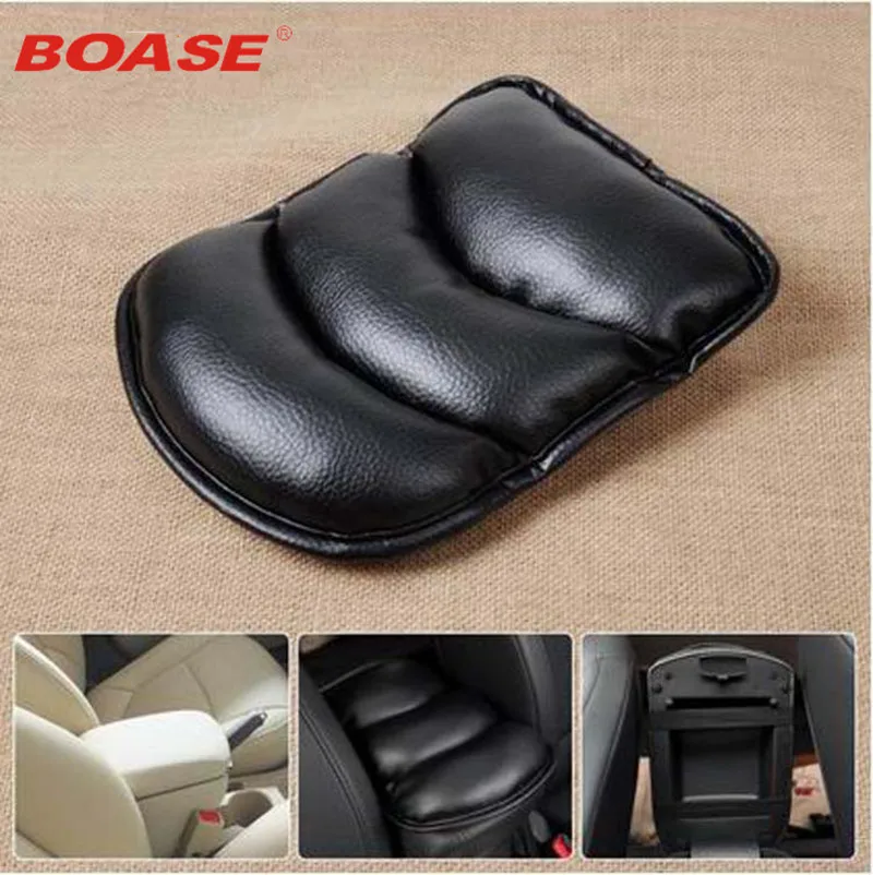 Черный Автомобильный подлокотник консоль Подушка-накладка поддерживающая коробка с подлокотником сверху мягкий коврик для Lada Granta Audi A4 A6 Polo Golf
