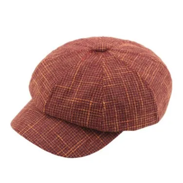 SILOQIN Snapback для мужчин и женщин осень-зима тренд Newsboy шляпа художника для отдыха восьмиугольная кепка модные шляпы для пар Gorras - Color: Brown