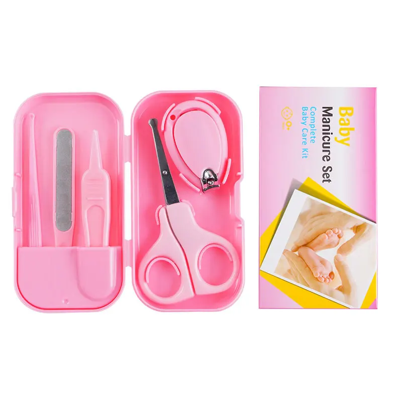 5Pcs/Set Multi-function Baby Safety Care Nail Trimmer Scissors Nail Clippers Baby Nursing Tools with Solid Color