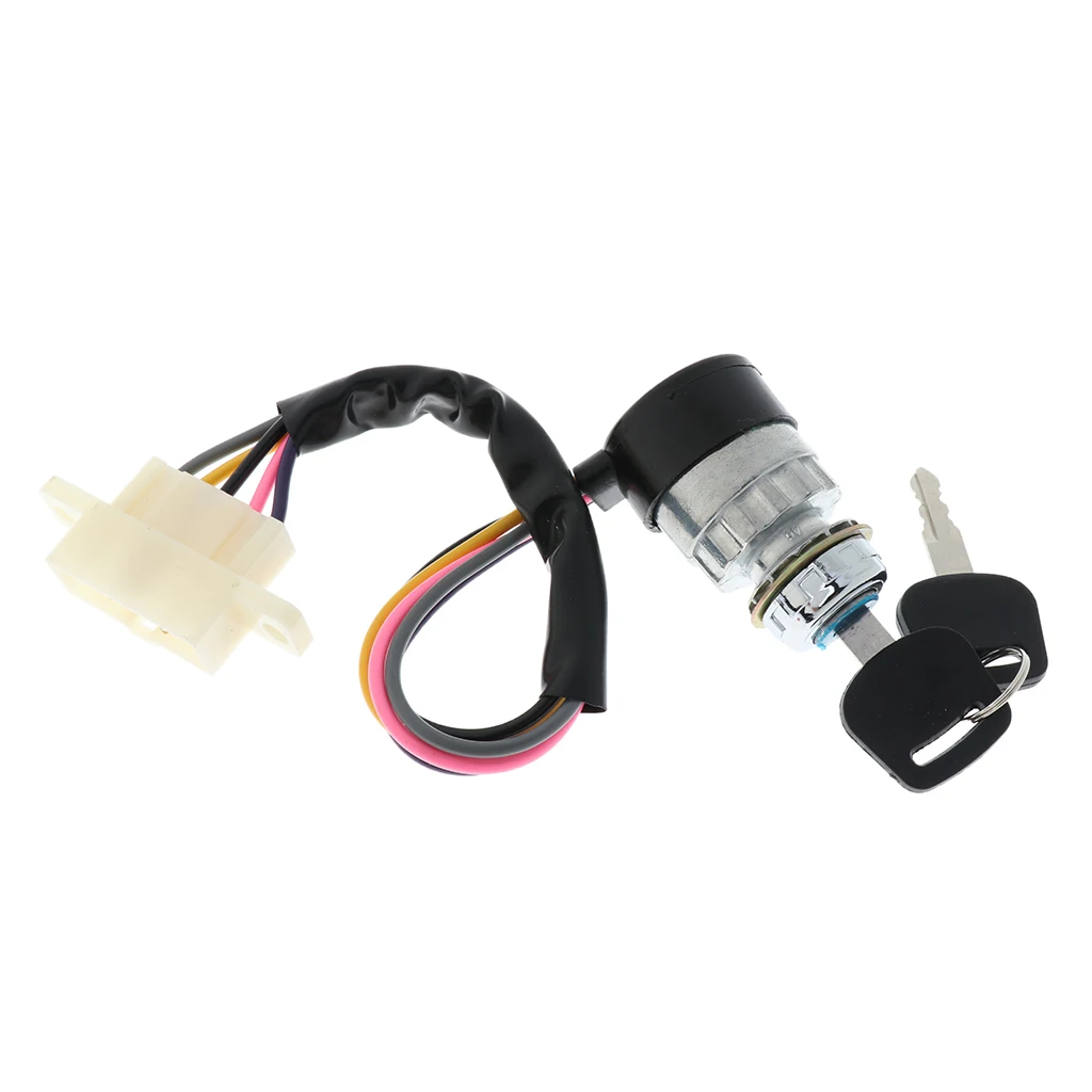 5 Wire Ignition Key Switch Cylinder Lock For Farm Vehicles Tractors Trucks Switches & Relays