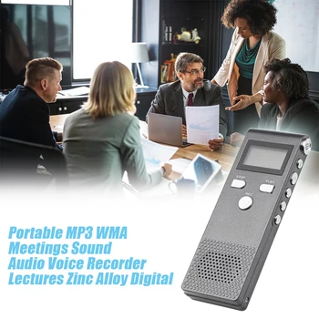 

Lectures Rechargeable Mini Voice Recorder Portable Digital HD Noise Reduction Meetings Sound Audio Dictaphone Zinc Alloy MP3 WMA