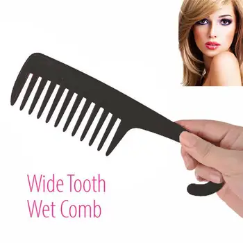 

Wide Tooth Comb With Curved Hook Hairdressing Reduce Large Comb Tooth For Salon Loss Combs Hair ABS Tools Wide Styling E2G3