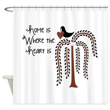 

Custom Unique Home Is Where The Heart Is Shower Curtain