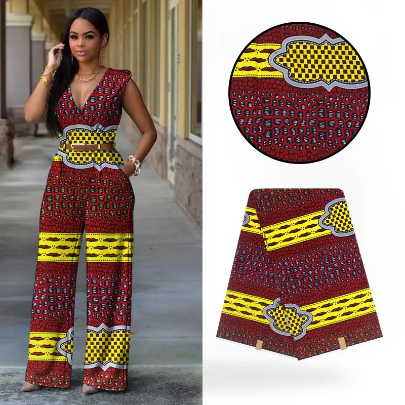 

LIULANZHI african wax fabrics Hot sale ankara real wax fabric veritable cotton fabric for women dress 6yards ML9H1790-1819