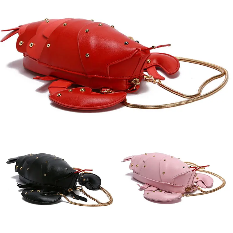 sacs bandoulière en cuir pu pour sacs épaule en forme de homard pour dames