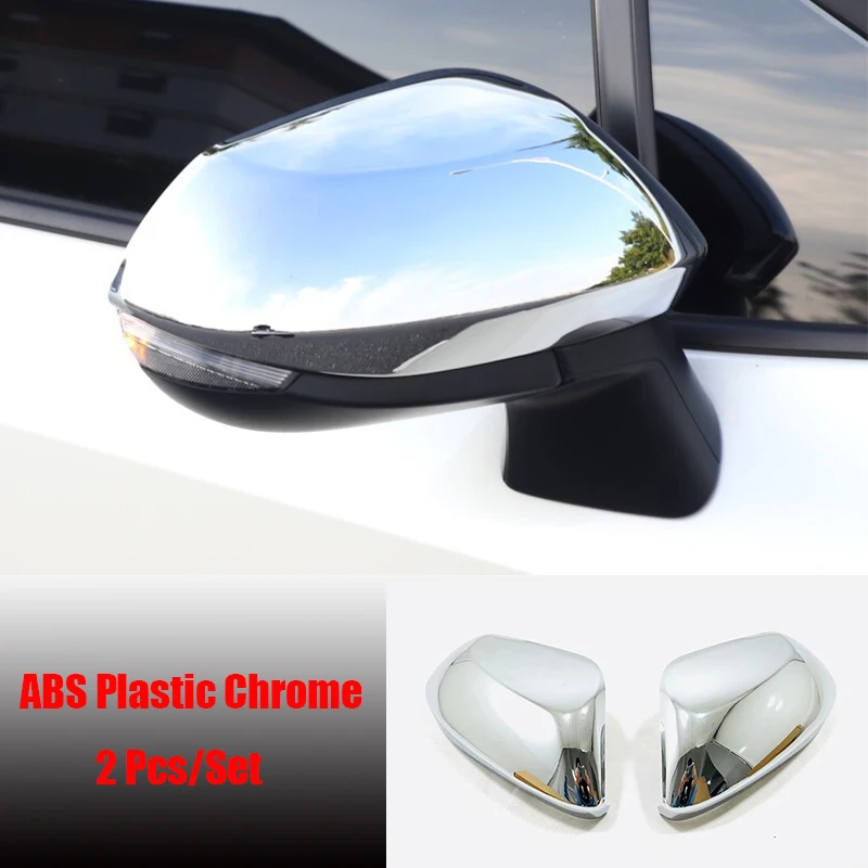 Для Toyota Sienta- ABS хром/углеродное волокно Боковая дверь зеркало заднего вида крышка отделка крышки украшения молдинг аксессуары 2 шт