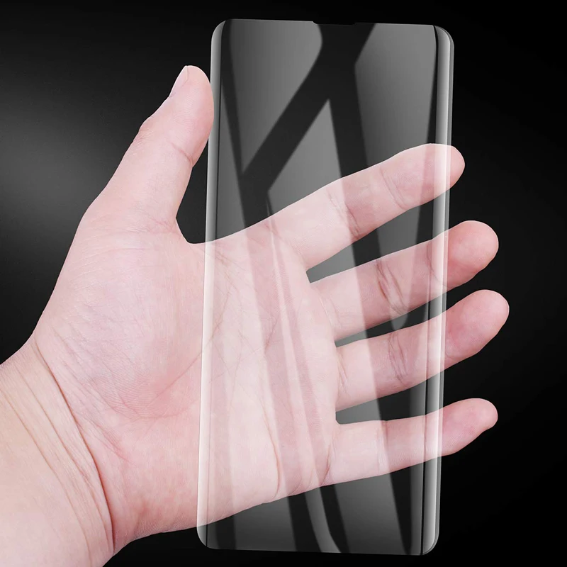 UV Full glue tempered glass For Samsung S8 S9 S10 screen protector For Samsung Galaxy S10E Note 10 Plus 8 9 S7 Edge S9 UV liquid