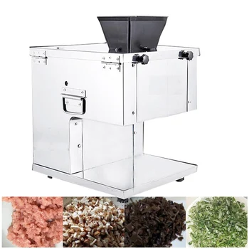 

Commercial stainless steel small automatic meat slicer household pork meat strip dicing machine